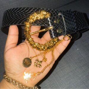 Christian Audigier Leather Belt